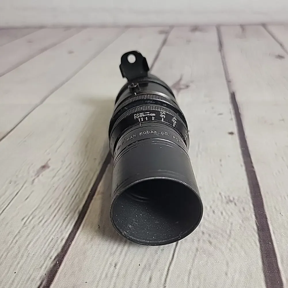 Vtg Kodak Cine Anastigmat F-2.7 63mm Movie Film Camera Lens Black Defense USA